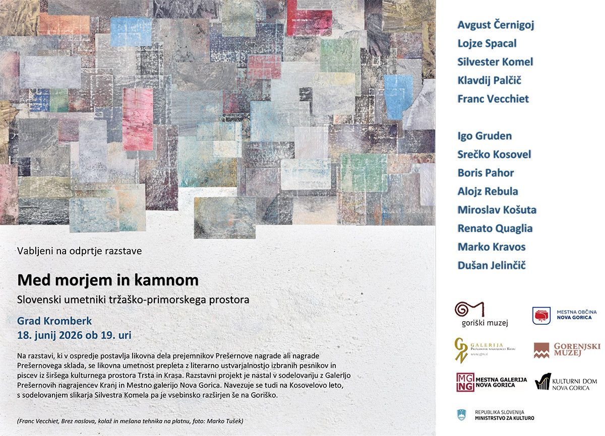 Med morjem in kamnom - Vabilo Med morjem in kamnom - Vabilo