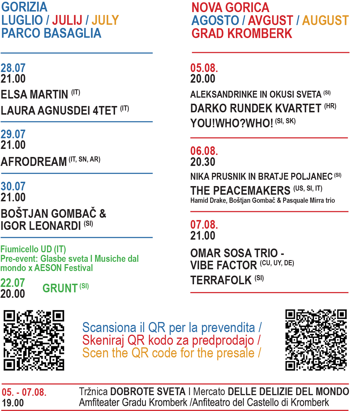 Glasbe sveta 2026 - Program Glasbe sveta 2026 - Program